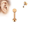 WildKlass Round Top Internally Threaded 316L Surgical Steel Labret, Monroe, Cartilage Studs-WildKlass Jewelry