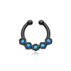 Colorline Opal Hexa Gemina WildKlass Fake Septum Clip-On Ring-WildKlass Jewelry