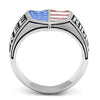 WildKlass Stainless Steel Ring High Polished Men Epoxy Multi Color-WildKlass Jewelry