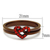 WildKlass Stainless Steel Ring IP Coffee Light Women Top Grade Crystal Orange-WildKlass Jewelry