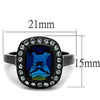 WildKlass Stainless Steel Ring Two-Tone IP Black Women Synthetic Montana-WildKlass Jewelry
