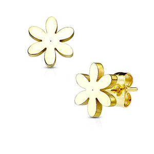 Pair of Flower 316L Stainless Steel WildKlass Earring Studs-WildKlass Jewelry