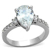 WildKlass Stainless Steel Pave Ring High Polished (no Plating) Women AAA Grade CZ Clear-WildKlass Jewelry