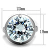 WildKlass Stainless Steel Ring High Polished (no Plating) Women AAA Grade CZ Clear-WildKlass Jewelry