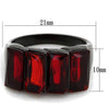 WildKlass Stainless Steel Ring IP Black Women Synthetic Siam-WildKlass Jewelry