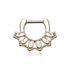Golden Kaltik Filigree WildKlass Septum Clicker-WildKlass Jewelry