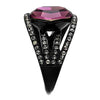 WildKlass Stainless Steel Ring IP Women Top Grade Crystal Amethyst-WildKlass Jewelry