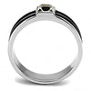 WildKlass Stainless Steel Ring High Polished Men Top Grade Crystal Black Diamond-WildKlass Jewelry