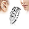 Feather Crawler Top 316L Surgical Steel WildKlass Nose, Cartilage Hoop Rings-WildKlass Jewelry