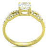 WildKlass Stainless Steel Ring IP Gold Women AAA Grade CZ Clear-WildKlass Jewelry
