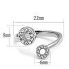 WildKlass Stainless Steel Ring High Polished Women Top Grade Crystal Clear-WildKlass Jewelry
