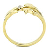 WildKlass Stainless Steel Ring IP Gold Women AAA Grade CZ Clear-WildKlass Jewelry