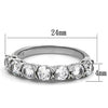 WildKlass Stainless Steel Ring High Polished Women AAA Grade CZ Clear-WildKlass Jewelry