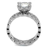 WildKlass Stainless Steel Ring High Polished Women AAA Grade CZ Clear-WildKlass Jewelry