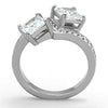 WildKlass Stainless Steel Ring High Polished (no Plating) Women AAA Grade CZ Clear-WildKlass Jewelry