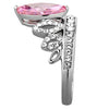 WildKlass Stainless Steel Ring High Polished (no Plating) Women AAA Grade CZ Rose-WildKlass Jewelry