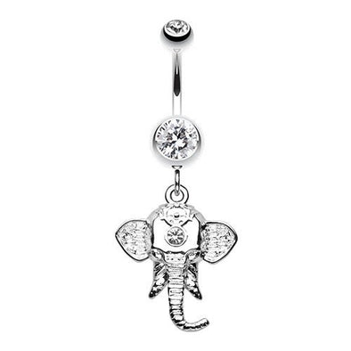 Shri Ganesha Elephant Belly Button Ring-WildKlass Jewelry