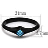 WildKlass Stainless Steel Ring IP Women Top Grade Crystal Sea Blue-WildKlass Jewelry