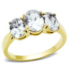 WildKlass Stainless Steel Ring IP Gold Women AAA Grade CZ Clear-WildKlass Jewelry