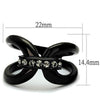 WildKlass Stainless Steel Ring IP Black Women Top Grade Crystal Black Diamond-WildKlass Jewelry