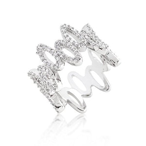 WildKlass Cubic Zirconia Oval Fashion Ring-WildKlass Jewelry