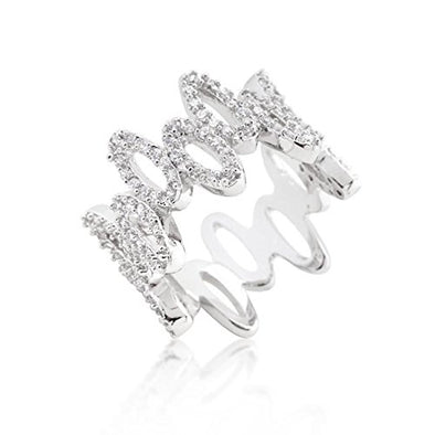 WildKlass Cubic Zirconia Oval Fashion Ring-WildKlass Jewelry