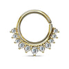 WildKlass Crystal Paved Half Circle Bendable Nose Septum and Ear Cartilage Hoops-WildKlass Jewelry