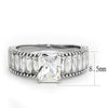 WildKlass Stainless Steel Ring No Plating Women AAA Grade CZ Clear-WildKlass Jewelry