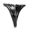 WildKlass Stainless Steel Ring IP Black Women-WildKlass Jewelry