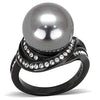 WildKlass Stainless Steel Ring IP Women Synthetic Gray-WildKlass Jewelry
