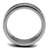 WildKlass Stainless Steel Ring High Polished Men Epoxy Jet-WildKlass Jewelry
