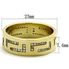 WildKlass Stainless Steel Ring IP Gold Men AAA Grade CZ Clear-WildKlass Jewelry
