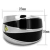 WildKlass Stainless Steel Ring High Polished (no Plating) Women AAA Grade CZ Topaz-WildKlass Jewelry