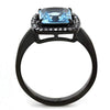 WildKlass Stainless Steel Ring IP Women Synthetic Sea Blue-WildKlass Jewelry