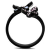 WildKlass Stainless Steel Ring IP Women Top Grade Crystal Light Amethyst-WildKlass Jewelry