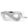WildKlass Stainless Steel Ring High Polished Women AAA Grade CZ Clear-WildKlass Jewelry