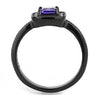 WildKlass Stainless Steel Ring IP Women AAA Grade CZ Tanzanite-WildKlass Jewelry