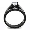 WildKlass Stainless Steel Ring IP Women AAA Grade CZ Clear-WildKlass Jewelry