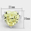 WildKlass 925 Sterling Silver Heart Ring Rhodium Women AAA Grade CZ Citrine Yellow-WildKlass Jewelry