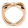 WildKlass Stainless Steel Ring IP Rose Gold Women-WildKlass Jewelry