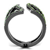 WildKlass Stainless Steel Ring IP Light Black (IP Gun) Women Top Grade Crystal Multi Color-WildKlass Jewelry