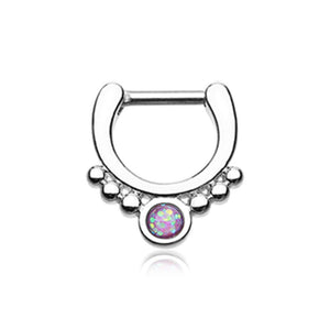 Classic Opal Grandiose WildKlass Septum Clicker-WildKlass Jewelry