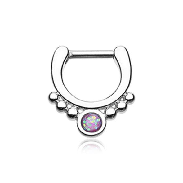 Classic Opal Grandiose WildKlass Septum Clicker-WildKlass Jewelry