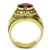 WildKlass Stainless Steel Army Ring IP Gold Men Synthetic Siam-WildKlass Jewelry