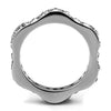 WildKlass Stainless Steel Ring High Polished Women Top Grade Crystal Clear-WildKlass Jewelry