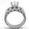 WildKlass Stainless Steel Western Ring High Polished (no Plating) Women AAA Grade CZ Clear-WildKlass Jewelry