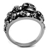 WildKlass Stainless Steel Ring High Polished Men Epoxy Jet-WildKlass Jewelry