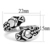 WildKlass Stainless Steel Ring High Polished Men Epoxy Jet-WildKlass Jewelry