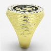 WildKlass Stainless Steel Eagle Ring IP Gold Men Top Grade Crystal Clear-WildKlass Jewelry
