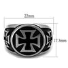 WildKlass Stainless Steel Ring High Polished Men Epoxy Jet-WildKlass Jewelry